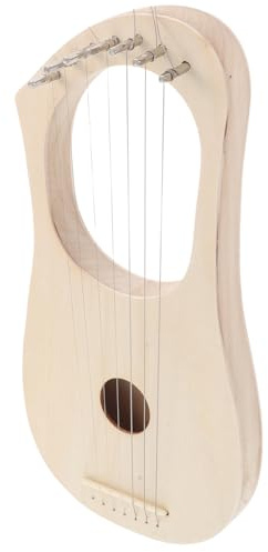 CORHAD Kit Arpa Lira in Legno con 7 Corde per Principianti e Adulti, Materiale Legno e Metallo, Design Unico e Facile Montaggio per Intrattenimento Familiare
