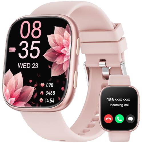 Smartwatch Damen Herren, 1.83 HD Fitnessuhr mit Telefonfunktion, Fitness Tracker mit SpO2 Pulsmesser Schlafmonitor Schrittzähler, 110+ Sportmodi Sportuhr, IP68 Wasserdicht Smart Watch für Android iOS