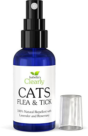 Isabella's Clearly CATS, Natural Flea and Tick Repellent | Non Toxic Formula of Lavender and Rosemary | Keeps Bugs Away Naturally with a Topical Spray for Cats | Smells Great