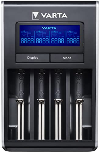VARTA Akku Ladegerät, Batterieladegerät für AA/AAA, Dual Tech Charger, 4 Lademodi, Temperaturkontrolle & weitere Sicherheitsmaßnahmen, inklusive 1,8m EU Kabel, unbestückt