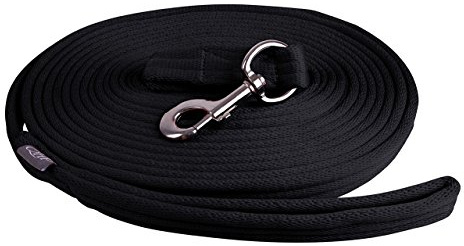 QHP Longierleine Longe – Extra weicher Komfort – 8 m mit praktischer Tasche und großer Schlaufe