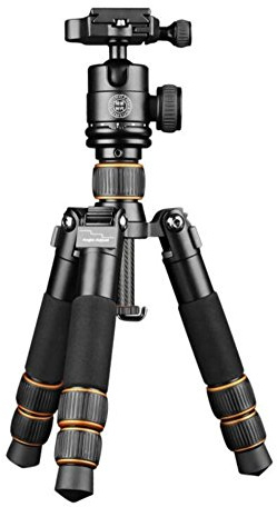 QZSD Q166c Stable Portable Camera Camcorder Carbon Fiber Tripod Monopod Ball Head with Carrying Case for Canon Nikon Sony Olympus Fit Travelling Holidays