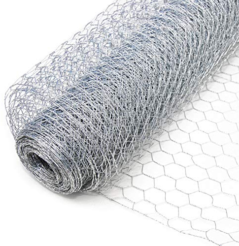 INDUTEC Sechseckgeflecht Drahtzaun Drahtgeflecht Gartenzaun Hasendraht - verzinkt - MW: 25 mm | H: 100 cm | L: 10 m Rolle