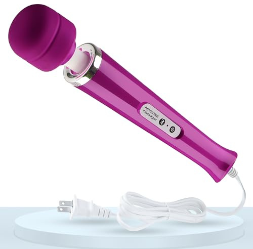 AEVEONE Wired Powerful Handheld Wand Massager, Strong Personal Vibration Massage for Sports Recovery, Back Muscle Aches, Whole Body Pain (Purple)