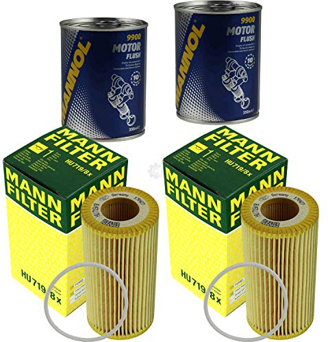 2x Original MANN Ölfilter HU 719/8 x + 2x SCT Motor Flush Motorspülung