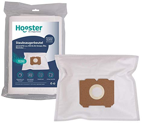 Hooster 20 Stück Staubsaugerbeutel passend für Progress Stuttgart PC 4413 / PC4413 / PC.4413 / PC/4413 / mit Feinstaubfilter