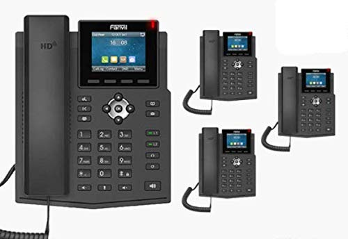 Fanvil X3SG IP Phone Gigabit con 4 linee SIP e 2 tasti di linea e display a colori da 2,8 pollici (confezione da 4)