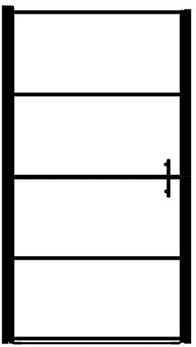 Tidyard Duschkabine Duschtür Hartglas (88-91) x 195 cm Mit Zinklegierungszapfen,Duschabtrennung Duschwand Dusche Hartglas Sicherheitsglas -Spritzfest, Transparent (Glas) + Schwarz (Profile)