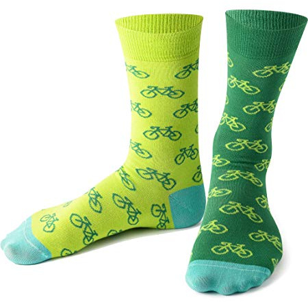 Nanushki unisex lustige verrückte Motiv Socken Fahrrad Radfahren (Tour de Green, 40-43, numeric_40)