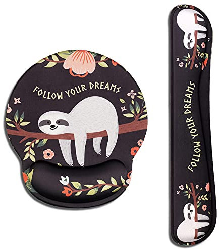 AOKSUNOVA Handballenauflage Set Ergonomisches Mauspad Handballenauflage Tastatur Handgelenkstützen A-BT-080