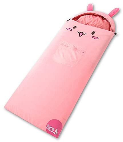 SlimpleStudio Schlafsack Schlafsäcke for Kinder Winter Schlafsack Warm Lining kampierende Beutel mit Sack Kinder-Schlafsack for Summner-Rosa (Color : Pink)