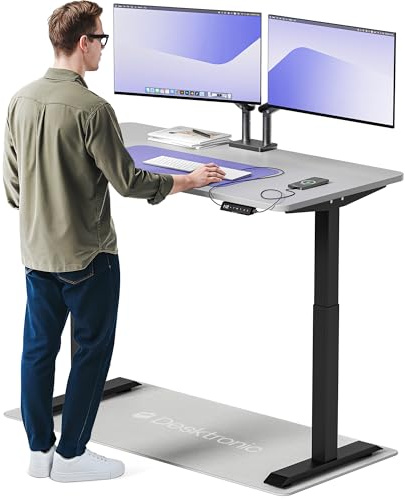Desktronic Homeone Höhenverstellbarer Schreibtisch 140 × 70 cm – Elektrischer Schreibtisch Mit Zwei Elektrischen Motoren, Touchscreen-Steuerung Und Integrierten USB-a- Und USB-c-ladeanschlüssen