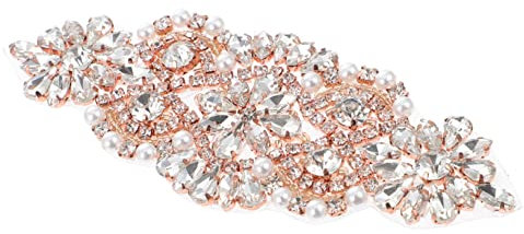 GALPADA Gürtel Mit Strasssteinen Strass Applikation Für Kleidung Schärpe Strass Applikation Perlen Kristallgürtel Hochzeitsgürtel