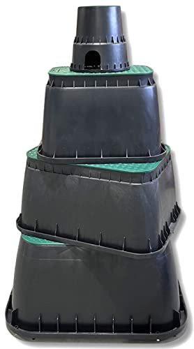 STEMAX-Wassertechnik: Ventilboxen in verschiedenen Größen, Ventilkasten mit Deckel, für 1-12 Magnetventile, Größe: L - Deckel: 41x28cm; Boden: 52x39cm; Höhe: 33cm