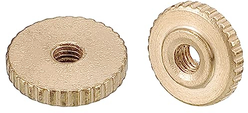 QUARKZMAN Zigrinato Pollice Dadi, 5pz M3 x D11mm x H2.5mm Ottone Zigrinato Dado Piatto Testa Attraverso Foro Blocco Regolazione Dadi per Stampante 3D Parti
