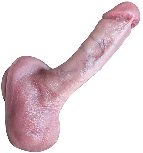 Consolador realista de 8,26 pulgadas con ventosa, pene realista. Juguete sexual flexible para adultos, estimula el punto G y el juego anal para hombres y parejas.