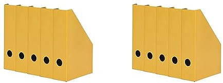 Landre Stehsammler A4, aus stabilem Karton, 7cm breit, gelb, 5 Stück (Packung mit 2)