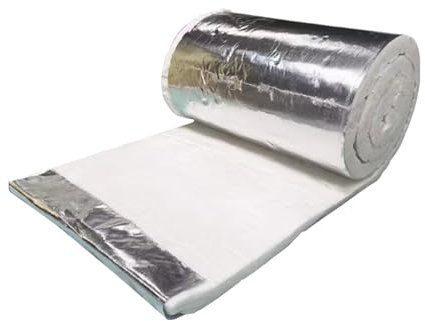 Keramikfasermatte mit Aluminiumüberzug, Hochtemperatur Isolierung Feuerfestes Material - Hochtemperaturbeständig, leicht(2x61X100cm/0.8x24inX39.3in)