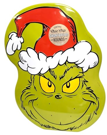 The Grinch Christmas Shortbread Biscuit in a Tin: Festive Xmas Treats Gift Box (200g)