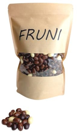 FRUNI Schoko Erdnuss Mix | Erdnusskerne in Vollmilch-, Zartbitter und Weißer Schokolade (1000g)