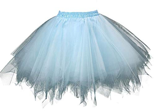 Tüllrock Damen Tutu Rock 50Er Rockabilly Petticoat Für Karneval Partykleid Karnevalskostüme Tutu Unterrock Tanzrock Ballettrock Cosplay Festliche Minirock