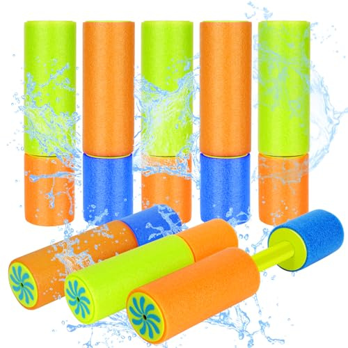 Pack de 8 Pistolets à Eau pour Enfants, Pistolets à Mousse pour Enfants, Jouets Aquatiques D'été pour Garçons et Filles, Pistolets à Eau, Piscine Extérieure, Jouets de Plage pour Enfants et Adultes