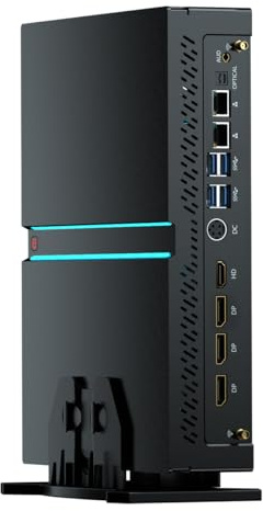 Thdeukoty Mini Gaming Pc Core i9-14900F (jusqu'à 5.8GHz) avec RTX4060Ti, Petit Ordinateur de Bureau Win 11 Pro, 64G DDR5 RAM/2T M.2 SSD/WIFI6E/BT5.3/Réseau Local Double/USB 3.2/8K HDMI DP