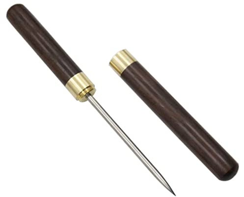 Dorccsi Ice Pick, Stainless Steel Ice Picks with Wooden Handle & Cover for Kitchen, Bars, Bartender,Picnics, Camping ice cutter Trident Ice Dispenser ice fork pick