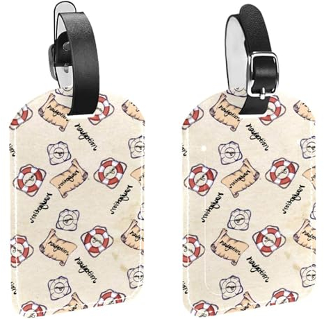 Gepäckanhänger mit nautischem Rettungsring, 2 Stück, Gepäckanhänger, Koffer-ID-Tags, Handtaschenanhänger, Gepäckanhänger, Kofferanhänger