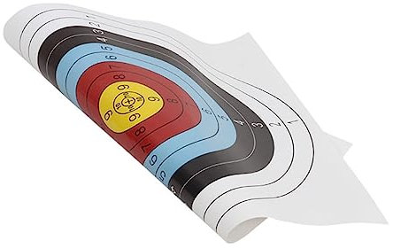 KOMBIUDA 20 Stück 40x40 cm Bogenschießpapier Zielscheiben Zubehör Für Training Outdoor Aktivitäten