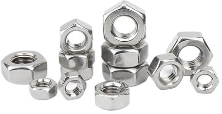 1/50 Stück A2 304 Edelstahl Sechskantmutter for M1 M1,2 M1,4 M1,6 M2 M2,5 M3 M4 M5 M6 M8 M10 M12 M16 M20 M24 Schraubenbolzen((50pcs) M2.5)