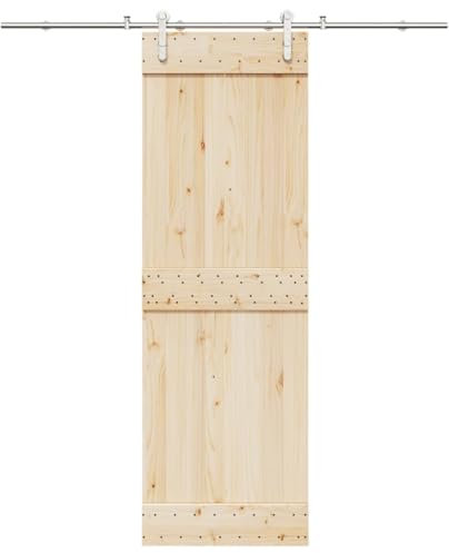 Schiebetür-Beschlagsatz 200 cm Edelstahl Silbern, Xichuzi Schiebetürsystem, Schiebetür Beschlag - 4009694