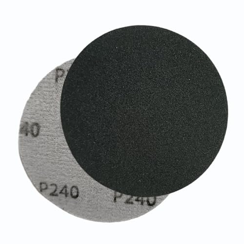 HOTCKB 60 Pieza Lijas para Lijadora Húmedo Seco Discos Abrasivos 75mm P240 | 3 Pulgadas Redondo Papel de Lija Grano 240, Seco y Húmedo Discos de Lija para Amoladora Angular y Grabado