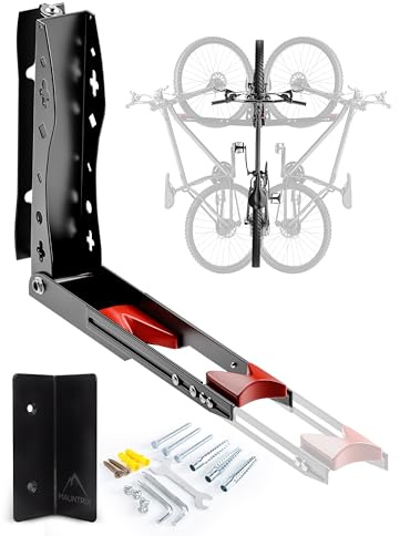 Mauntrix schwenkbare Fahrrad Wandhalterung, Fahrradhalterung Wand für 16–29 Zoll Räder, Wandhalter aus Stahl bis 35 kg Tragkraft, platzsparende Fahrrad Aufhängung, inkl. Montagematerial