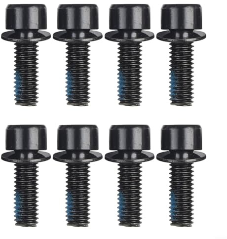 8PCS Bicycle Disc Brake Screws M6x18mm for Mountain Bike Oil Brake Caliper Repair and Replacement, Steel Bolts for Brake Calipers