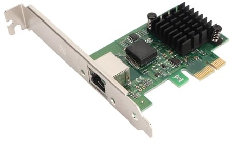 Ouitble Tarjeta de Red PCIe de 2,5 GB I210-T1 Adaptador de Tarjeta de Red PCIe X1 Gigabit 10/100/1000/25000Mbps con 2 Indicadores LED Compatible con Wins11/10 Wins Server 2022/2019