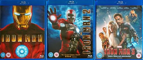 IRON MAN 1-3 COMPLETE COLLECTION / IRON MAN / IRON MAN 2 / IRON MAN 3 = ULTIMATE 3x BLU-RAY SET