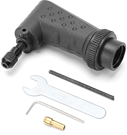 Accesorio convertidor de ángulo recto para amoladora eléctrica, accesorio para herramienta giratoria de 90 grados, adaptador de ángulo recto duradero ABS con llave hexagonal y