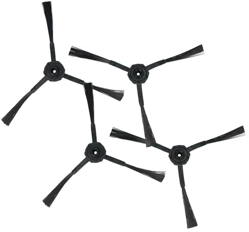 vhbw 4X Spazzola Laterale Compatibile con Ariete Evolution 2.0 Robot aspirapolvere - Set spazzole, Nero