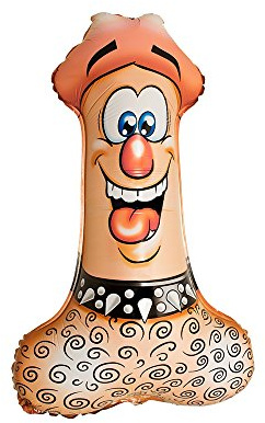 ballonfritz® Pimmelkopf Ballon - XXL Willy Riesenballon für Luft und Helium 85x55x20cm als Geburtstagsgeschenk, Party-Deko oder Überraschung für die Freundin, ideal für den Jungesellenabschied