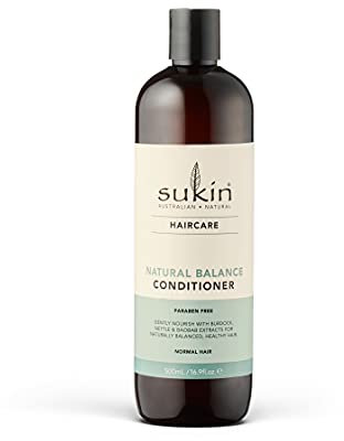 Sukin Natural Balance Conditioner 500ml - adds shine to the hair while leaving it hydrated & balanced - with a blend of Baobab and Sesame Oils; cruelty free & vegan friendly.