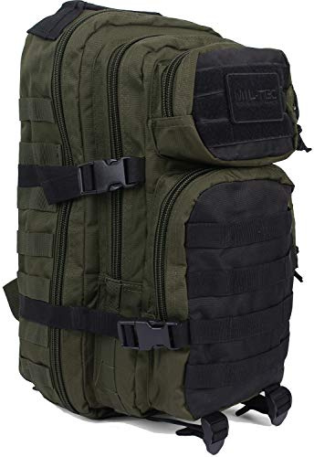 Mil-Tec US Assault Pack Backpack,S,Ranger Green/Schwarz