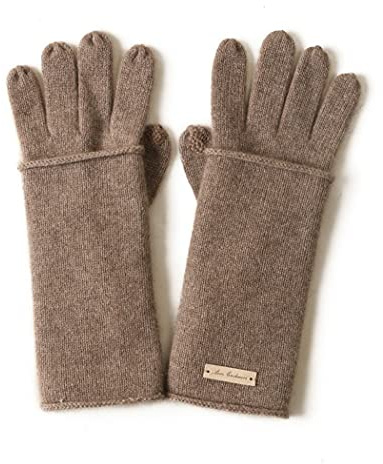 Prettystern Damen 2-teilg Kaschmir Set Touchscreen Pulswärmer Stuple & Handschuhe