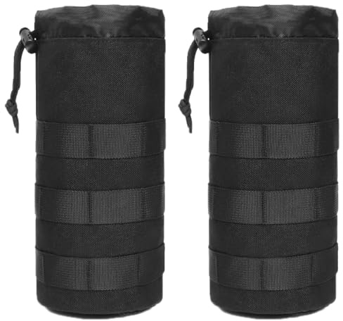 TRIWONDER Poche Bouteille Molle Poche de Cruche à Eau Militaire Pochette Porte Gourde Tactique Poches de Sac à Dos pour Camping Randonnée