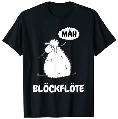 Blöckflöte I Noten Schaf Blockflöte Schäfchen Lamm Musiker T-Shirt