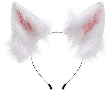 PPFINE Handgefertigtes katzenohren Fuchs Wolf Ohren Halloween Kostüm Zubehör Damen