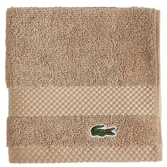 Lacoste Heritage - Paño de Lavado de algodón Supima, Color Arena, 33 x 33 cm