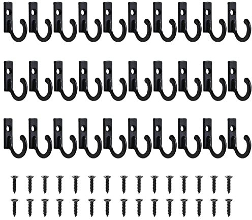 30 Stück Kleiderhaken Garderobenhaken Schlüsselhaken Dekorativen Haken Vintage Kleiderhaken Eisen-Haken Vintage Haken Einzelhaken mit Schrauben Huthaken Einzelhaken Mantelhaken für Badezimmer Küche