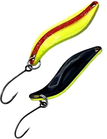 Sinderella Cuillère à truite - 5 g - Cuillère de pêche à la truite - UL (jaune, rouge - noir)