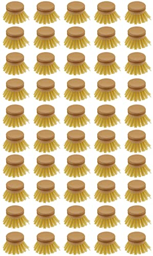 teemando® 50 X Ersatzkopf für Marken-Spülbürste 24 cm, großer Kopf 5,3 cm